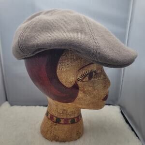 Cremieux Light Tan Knit Small Medium Paperboy Newsboy Gatsby Cabbie Scally Cap